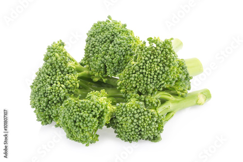 baby broccoli cabbage isolated on White Background