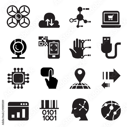 Computer & electronic Technology icon set