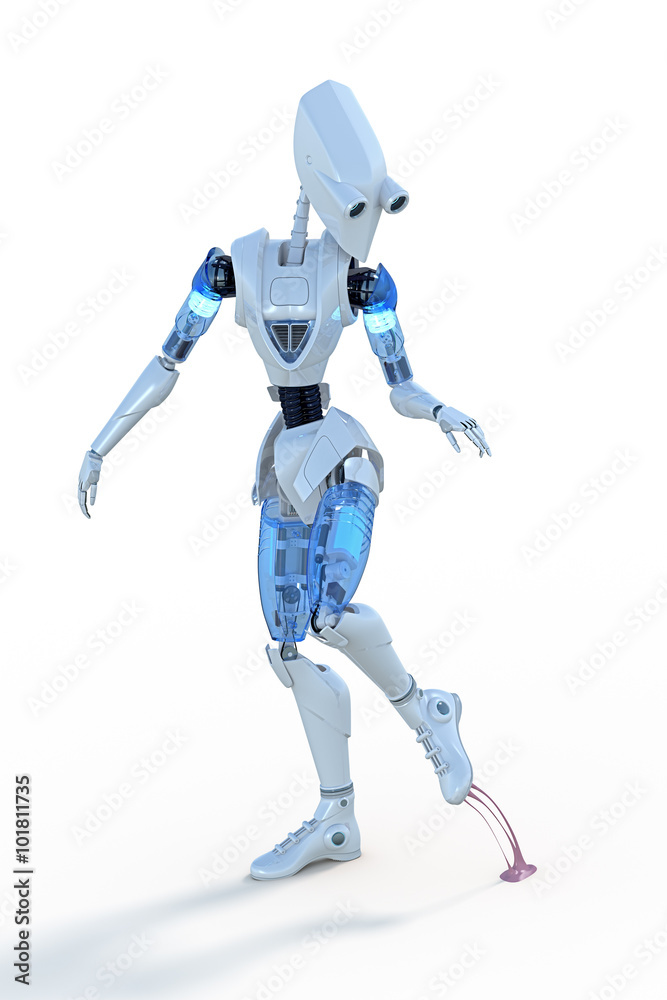 Robot Stepping on Chewing Gum Robot Stepping on Chewing Gum