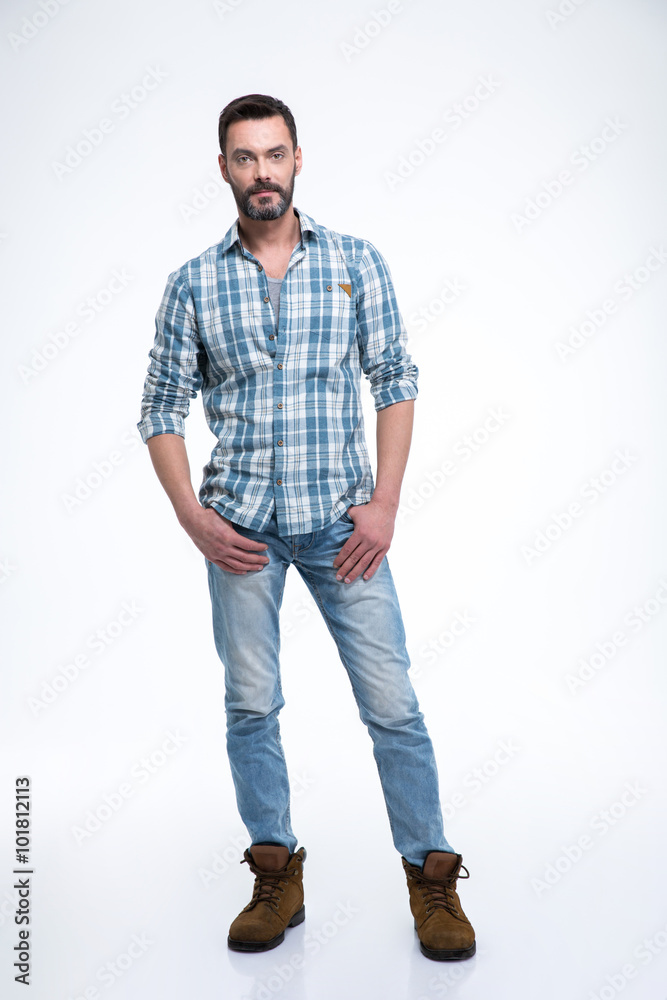 Full length portrait of a man in casual cloth Full length portrait of a man in casual cloth