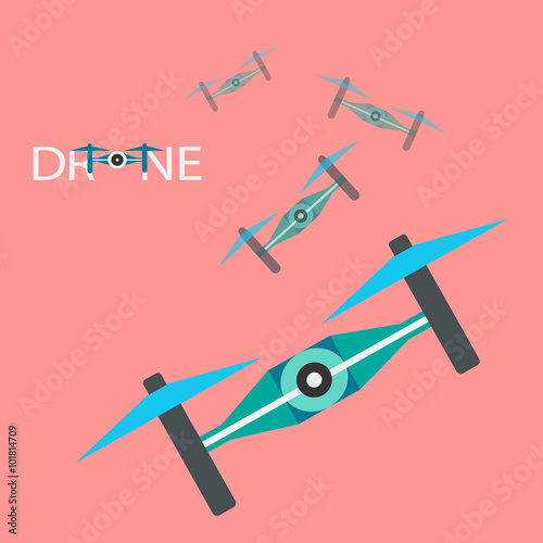 Drones vector graphics