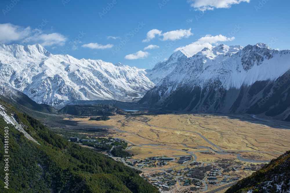 Fototapeta premium Mount Cook National Park View, New Zealand