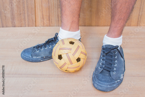 takraw ball sport of Thailand.