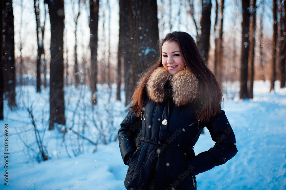 Winter portrait of a girl Winter portrait of a girl