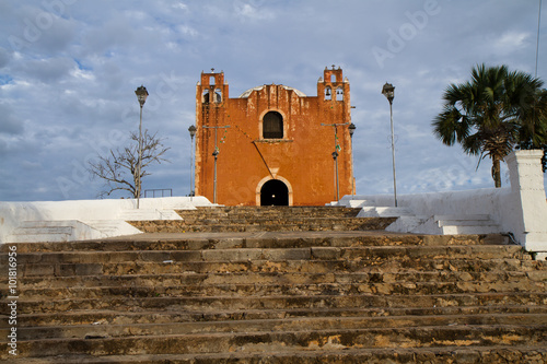 sant elena church in yucatan mexico photo