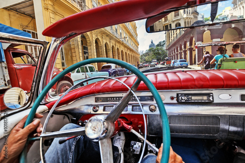 Cuba, La Habana. Vintage Car Tourist Tour photo