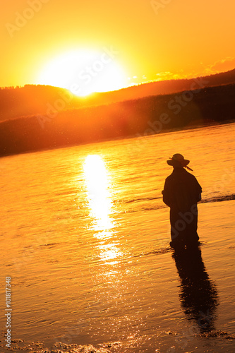 Fishing man photo