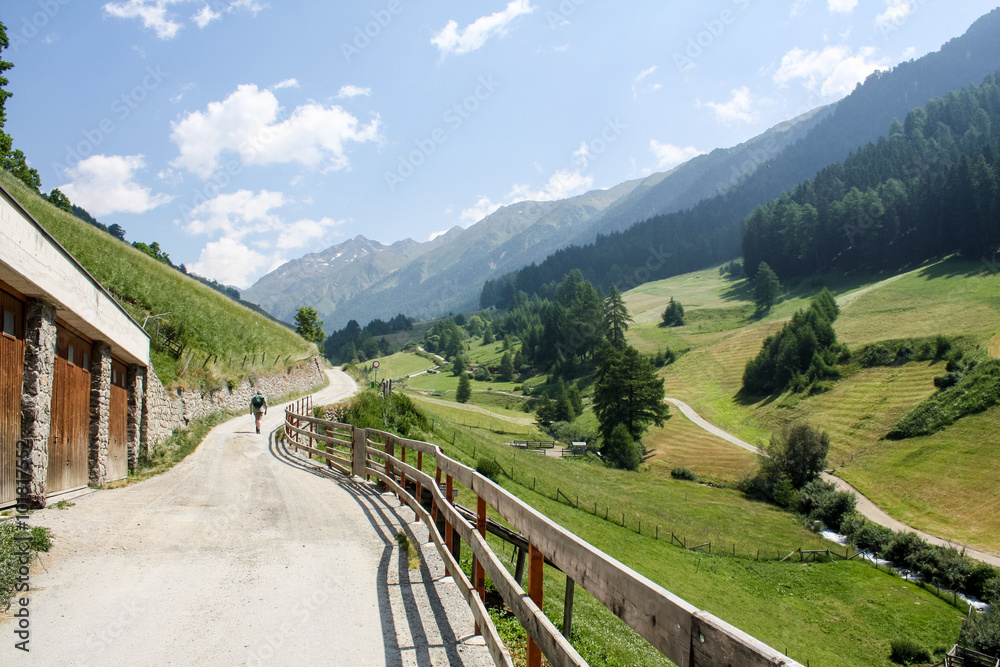 Mountain road. Austrian Alps