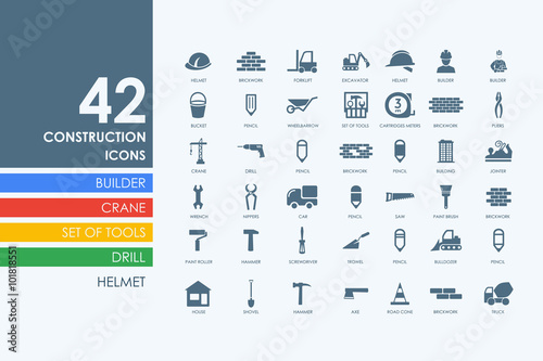 Set of construction icons