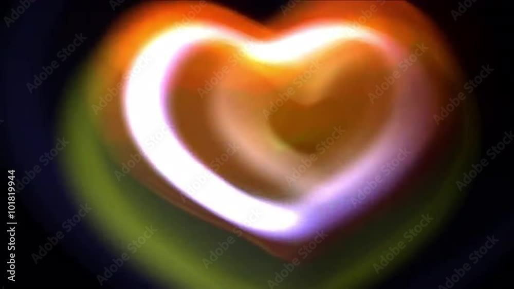 Slow motion the hearts with depth of field, Valentine's Day background. 4K
