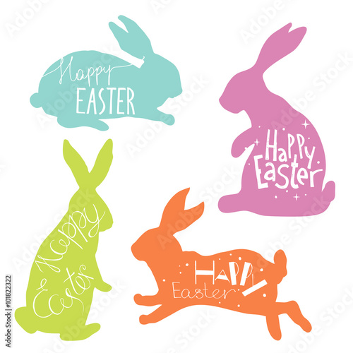 Easter Hand drawn design elements 