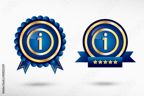 Information sign stylish quality guarantee badges