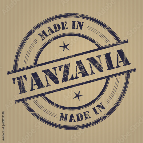 Made in Tanzania vector rubber stamp