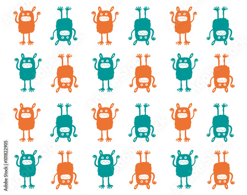 Monster pattern vector