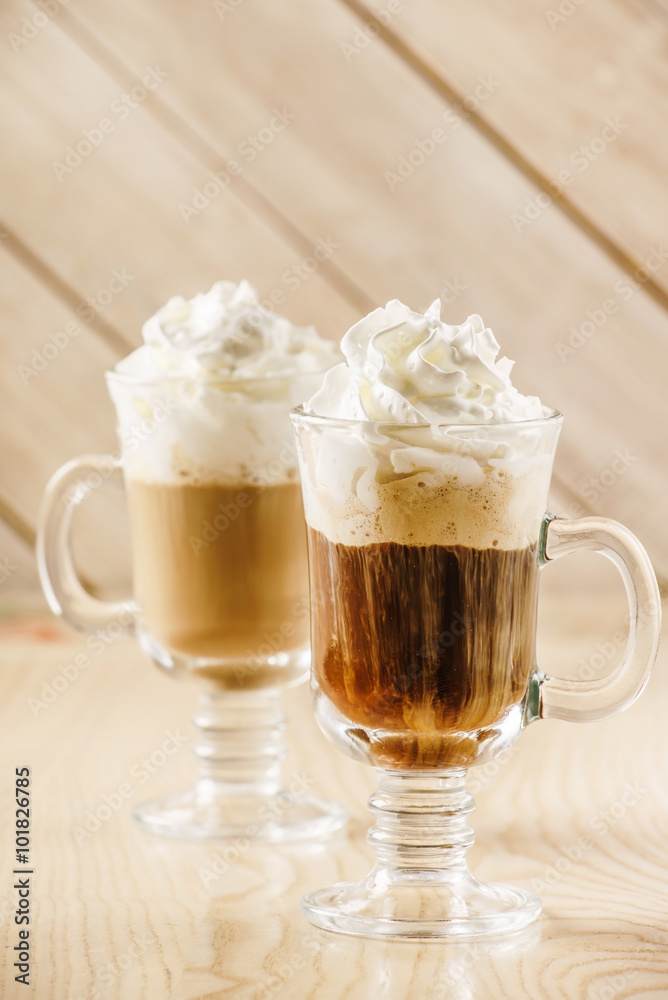 coffee with whipped cream coffee with whipped cream