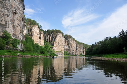 rafting on the river Ai, Ural nature
