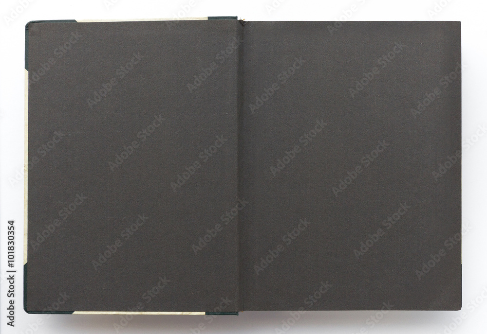 Φωτογραφία Vintage photo album with blank pages, black paper
