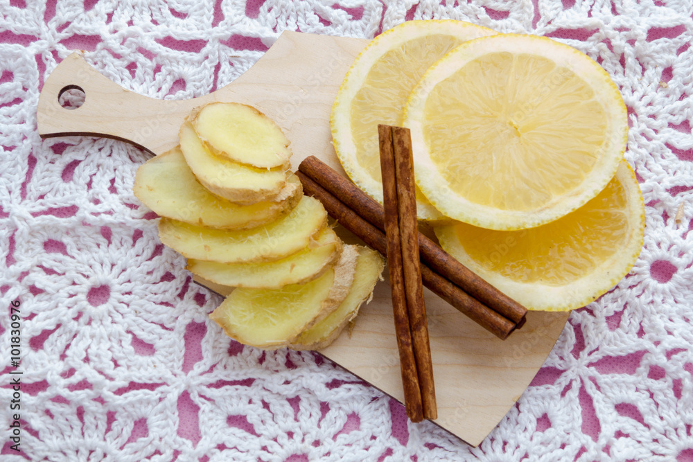 ginger lemons cinnamon, healthy foods for colds