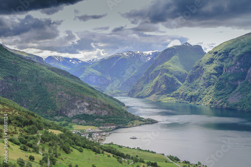 Geiranger Fjord - one of the most beautiful fjords in Norway  spring