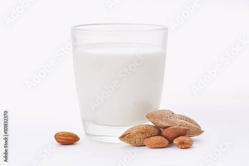 glass of almond milk