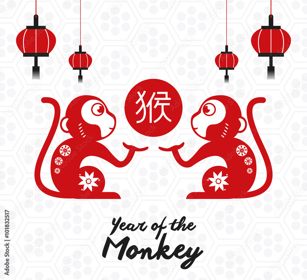 Fotografie Year of the monkey design