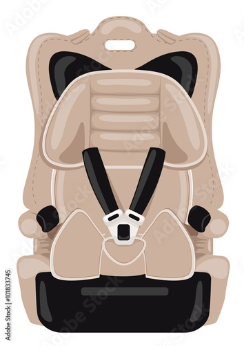 brown child car seat