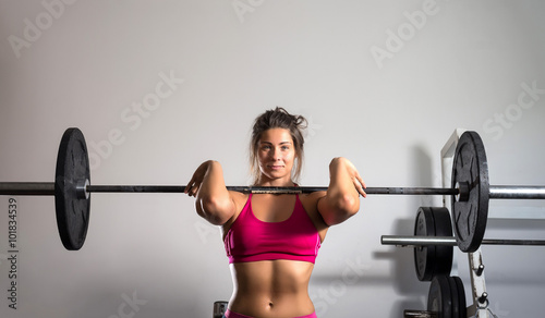 Girl doing weightlifting