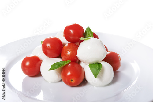 caprese with whole tomatoes