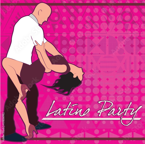 The poster for the romantic Latin party