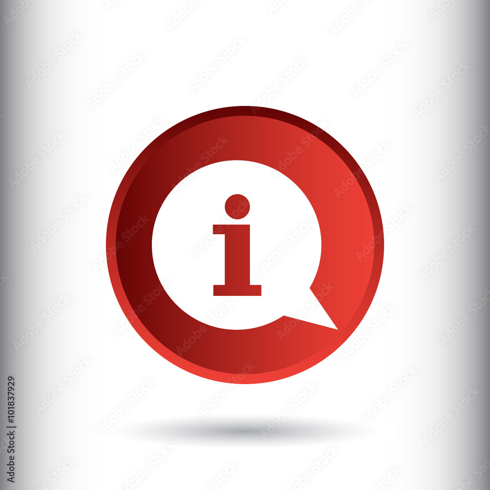 Info with bubble speech icon Info with bubble speech icon