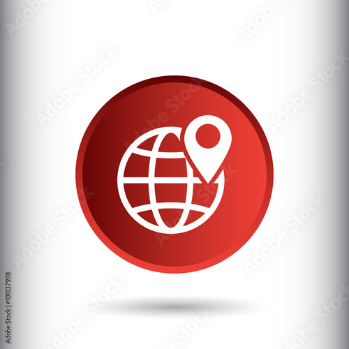 Globe with pin icon