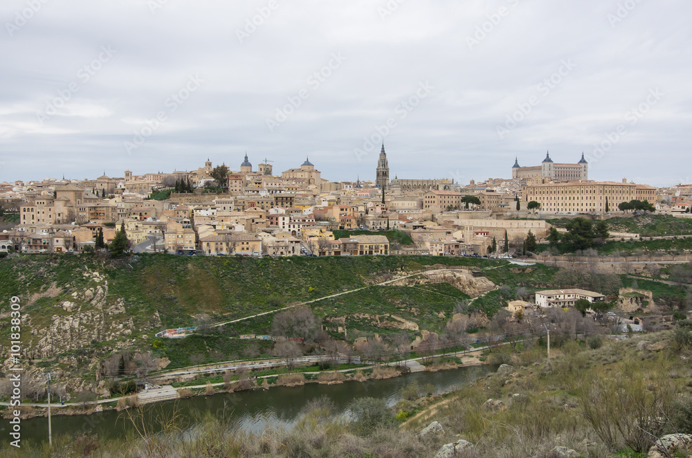 View of Toledo and Tagus river, Spain