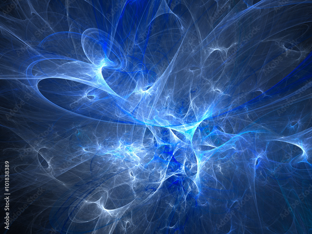 Fototapeta premium Niebieski świecący płomień plazmy
