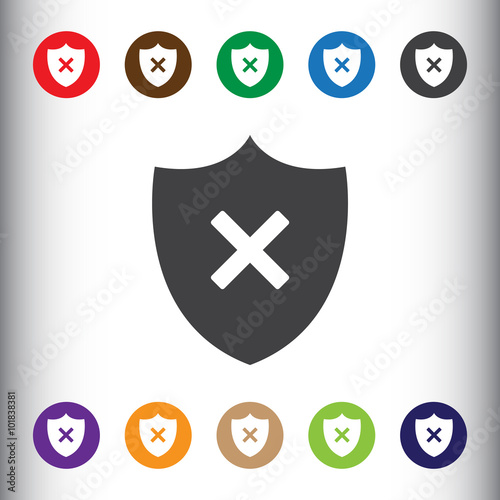 Shield remove icon