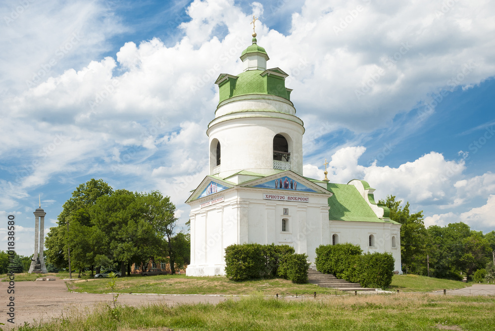 Nicholas Church- bell tower of the 18th century in Priluki. Ukra