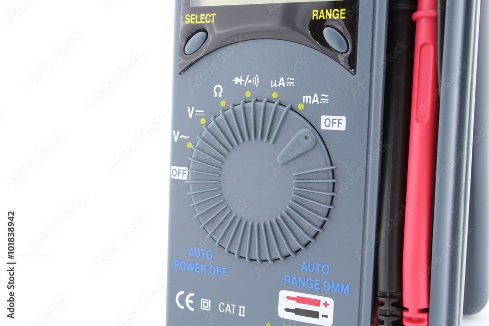 Fototapeta premium Digital multimeter selector knob