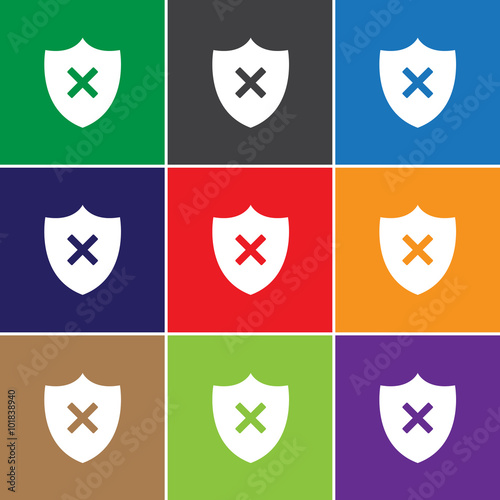 Shield remove icon