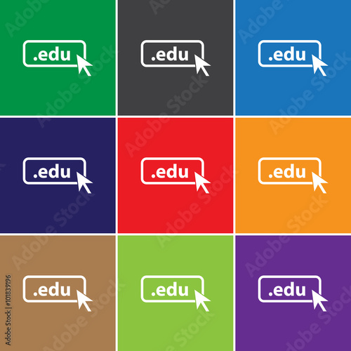 Domain EDU icon. Top-level internet domain