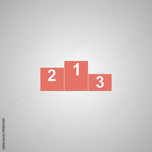 Pedestal. Flat design style eps 10