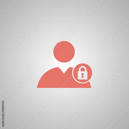 User icon, lock icon