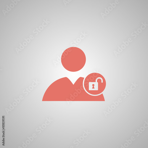 User icon, lock icon