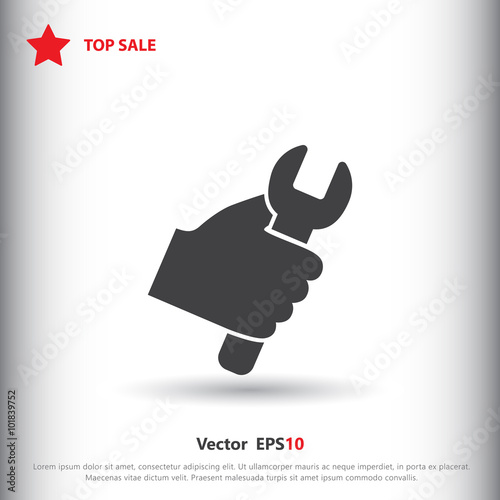 Work tool in hand icon