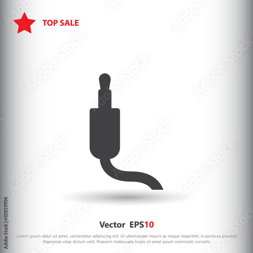 Jack audio cable icon