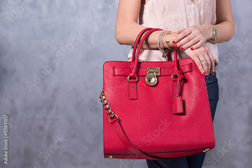 Bags fashion trends. Close up of gorgeous stylish bag. Fashionab