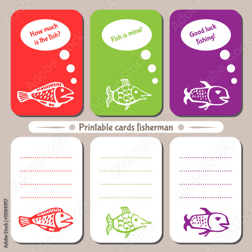 Printable cards fisherman