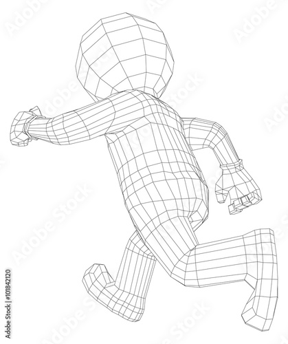 Puppet 3d man running