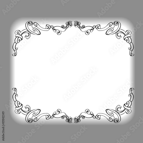 decorative elements in vintage style for decoration layout, fram