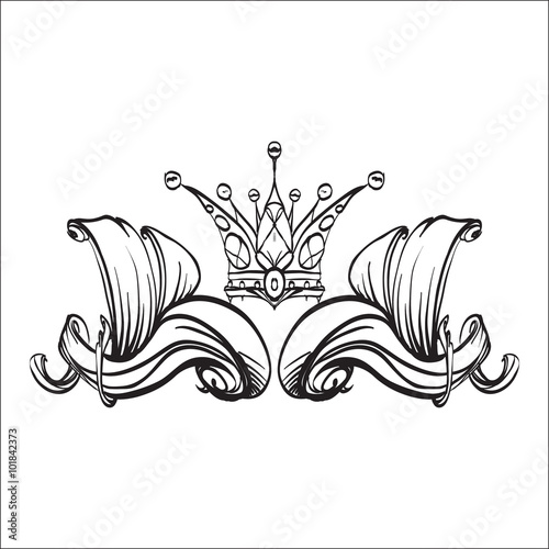 decorative elements in vintage style for decoration layout, fram