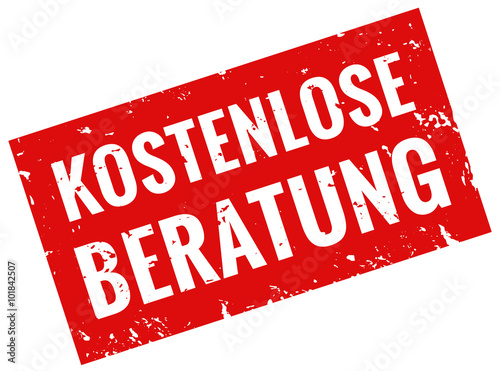Kostenlose Beratung Stempel rot grunge