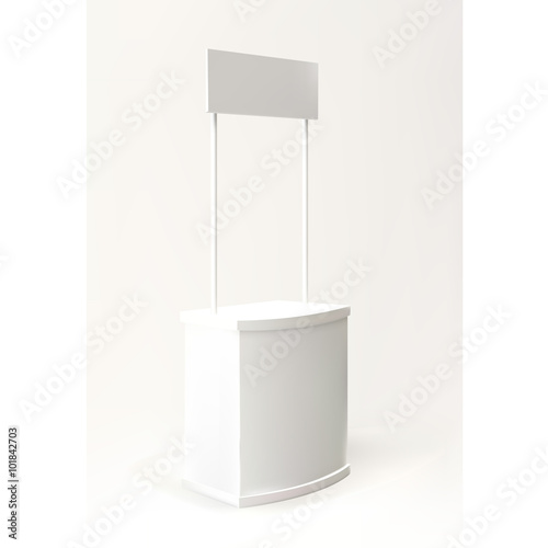 Trade exhibition stand vector isolated
